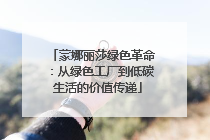 蒙娜丽莎绿色革命：从绿色工厂到低碳生活的价值传递