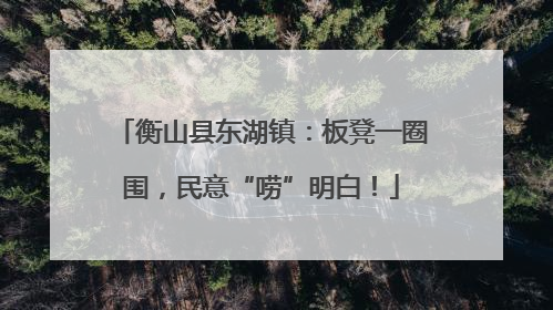 衡山县东湖镇：板凳一圈围，民意“唠”明白！