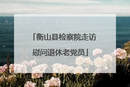 衡山县检察院走访慰问退休老党员