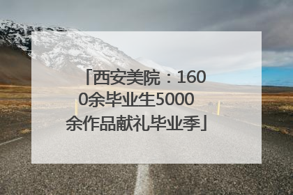 西安美院：1600余毕业生5000余作品献礼毕业季