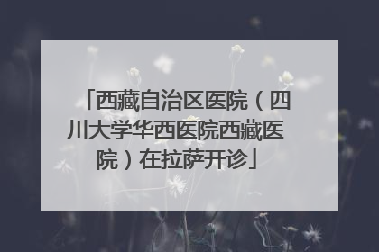 西藏自治区医院（四川大学华西医院西藏医院）在拉萨开诊