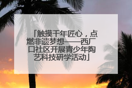 触摸千年匠心，点燃非遗梦想——西厂口社区开展青少年陶艺科技研学活动