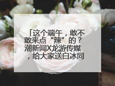 这个端午，敢不敢来点“辣”的？潮新闻X龙游传媒，给大家送白冰同款辣粽啦
