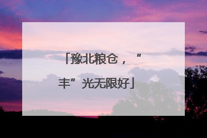 豫北粮仓，“丰”光无限好