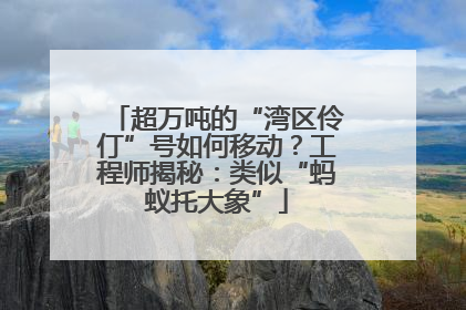 超万吨的“湾区伶仃”号如何移动？工程师揭秘：类似“蚂蚁托大象”