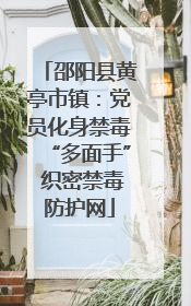 邵阳县黄亭市镇：党员化身禁毒“多面手” 织密禁毒防护网