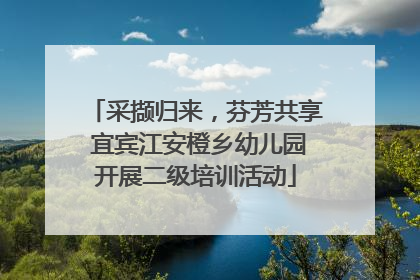 采撷归来，芬芳共享 宜宾江安橙乡幼儿园开展二级培训活动