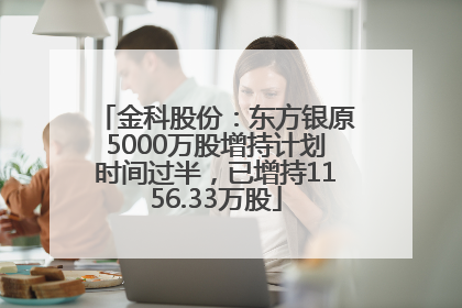 金科股份：东方银原5000万股增持计划时间过半，已增持1156.33万股