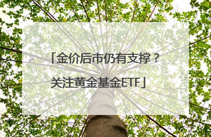 金价后市仍有支撑？关注黄金基金ETF