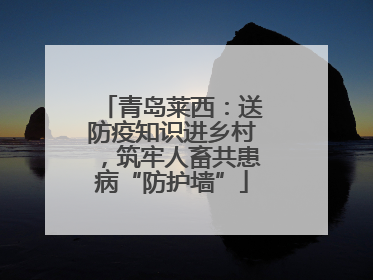 青岛莱西：送防疫知识进乡村，筑牢人畜共患病“防护墙”