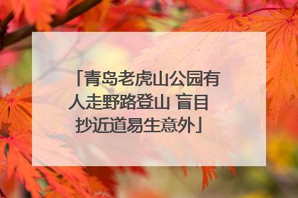 青岛老虎山公园有人走野路登山 盲目抄近道易生意外