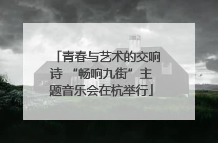 青春与艺术的交响诗 “畅响九街”主题音乐会在杭举行