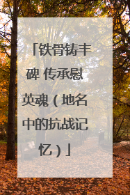 铁骨铸丰碑 传承慰英魂（地名中的抗战记忆）