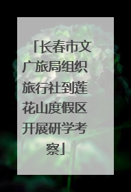长春市文广旅局组织旅行社到莲花山度假区开展研学考察