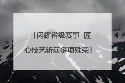 闪耀省级赛事  匠心技艺斩获多项殊荣