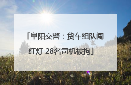 阜阳交警：货车组队闯红灯 28名司机被拘