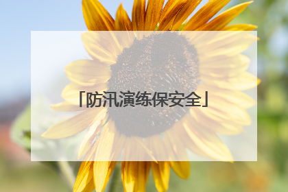 防汛演练保安全