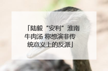 陆毅“安利”淮南牛肉汤 称想演非传统意义上的反派
