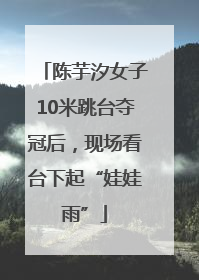 陈芋汐女子10米跳台夺冠后，现场看台下起“娃娃雨”
