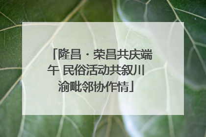 隆昌・荣昌共庆端午 民俗活动共叙川渝毗邻协作情