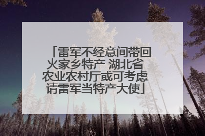 雷军不经意间带回火家乡特产 湖北省农业农村厅或可考虑请雷军当特产大使