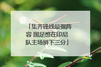 集齐锋线最强阵容 国足想在印尼队主场拼下三分