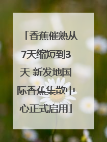 香蕉催熟从7天缩短到3天 新发地国际香蕉集散中心正式启用