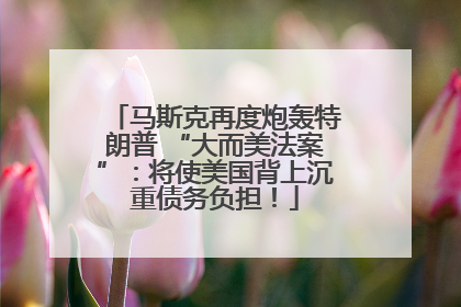 马斯克再度炮轰特朗普 “大而美法案”：将使美国背上沉重债务负担！