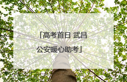 高考首日 武昌公安暖心助考