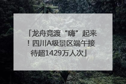 龙舟竞渡“嗨”起来！四川A级景区端午接待超1429万人次