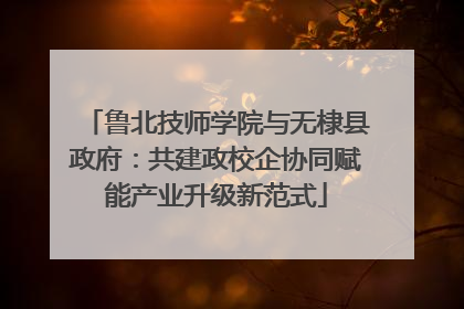 鲁北技师学院与无棣县政府：共建政校企协同赋能产业升级新范式