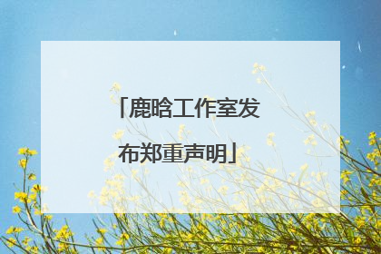 鹿晗工作室发布郑重声明