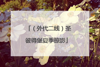 （外代二线）圣彼得堡夏季掠影