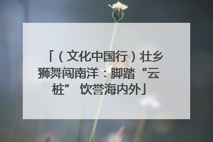 （文化中国行）壮乡狮舞闯南洋：脚踏“云桩” 饮誉海内外