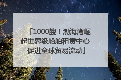 1000艘！渤海湾崛起世界级船舶租赁中心 促进全球贸易流动