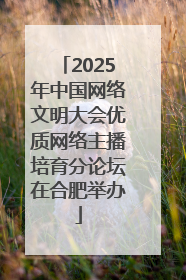 2025年中国网络文明大会优质网络主播培育分论坛在合肥举办