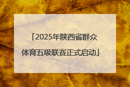 2025年陕西省群众体育五级联赛正式启动