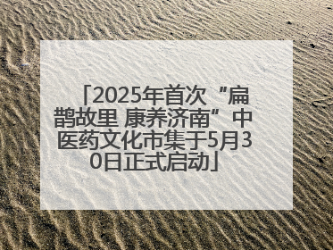 2025年首次“扁鹊故里 康养济南”中医药文化市集于5月30日正式启动