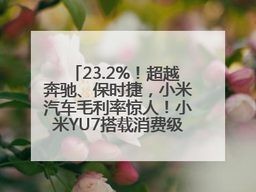 23.2%！超越奔驰、保时捷，小米汽车毛利率惊人！小米YU7搭载消费级芯片惹争议