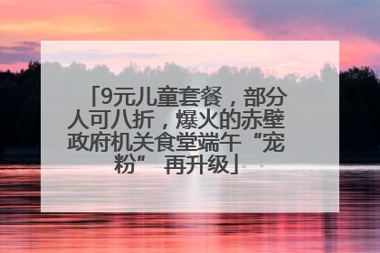 9元儿童套餐，部分人可八折，爆火的赤壁政府机关食堂端午“宠粉” 再升级